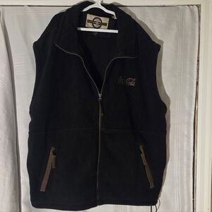 Coca-Cola Black Fleece Vest